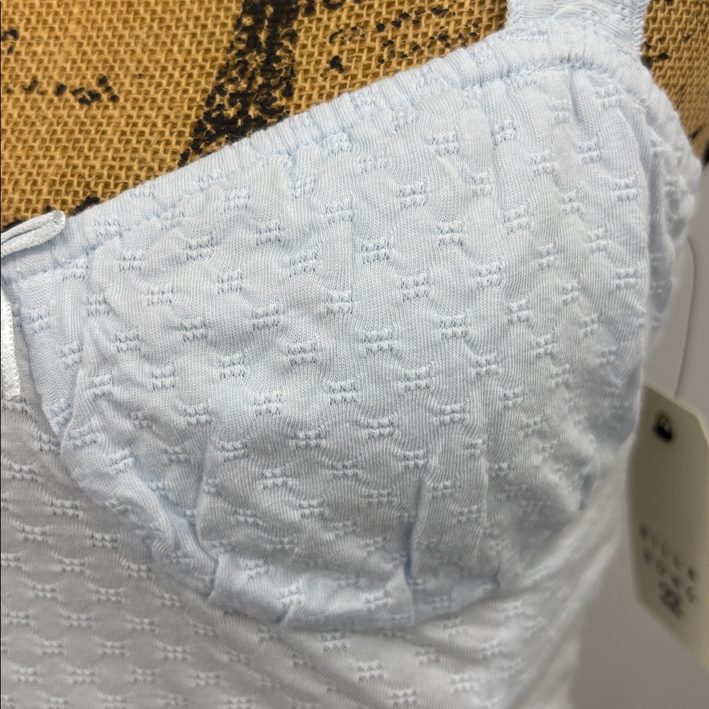 Billabong Sweet Summer Light Blue Textured Top Size Large - Picture 2 of 7